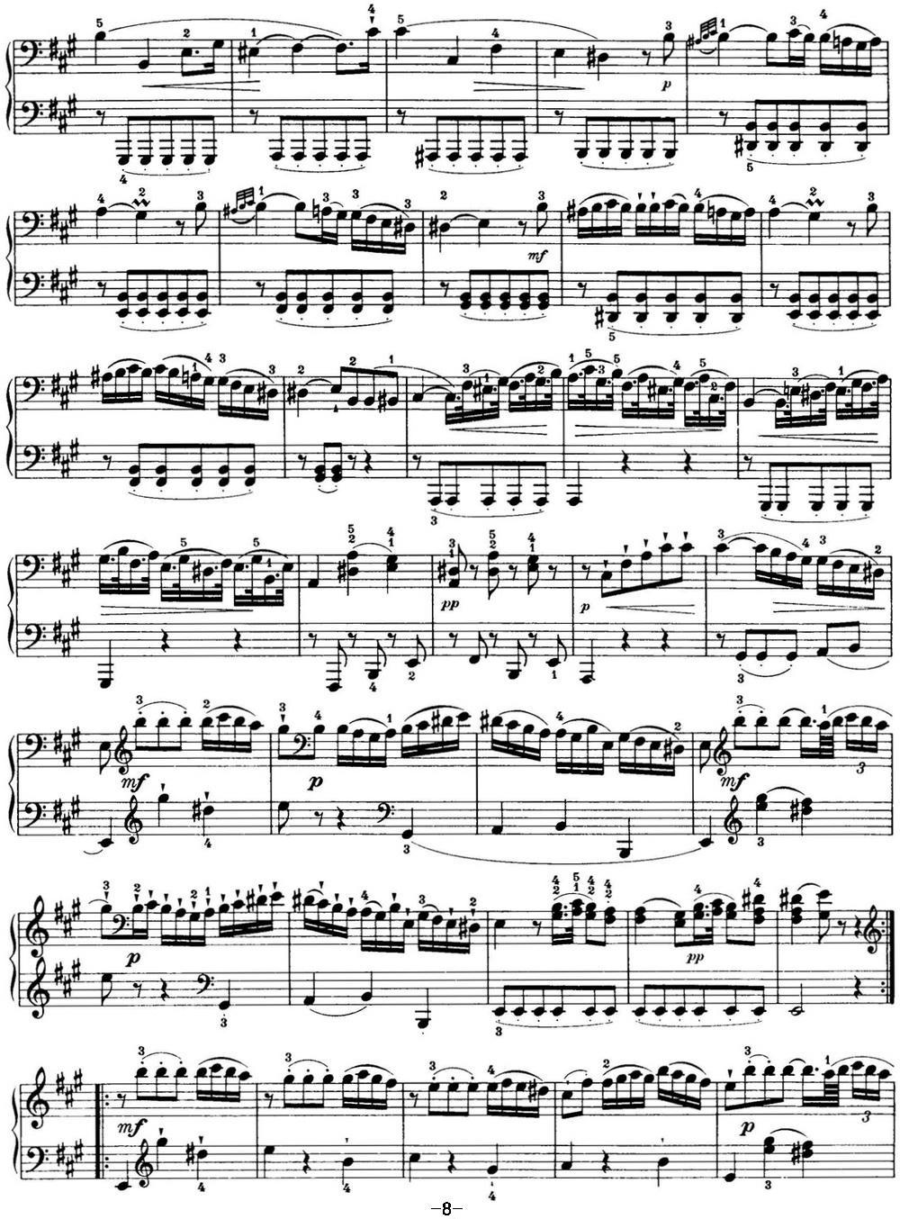 海顿 钢琴奏鸣曲 Hob XVI 19 Divertimento D major钢琴曲谱（图8）
