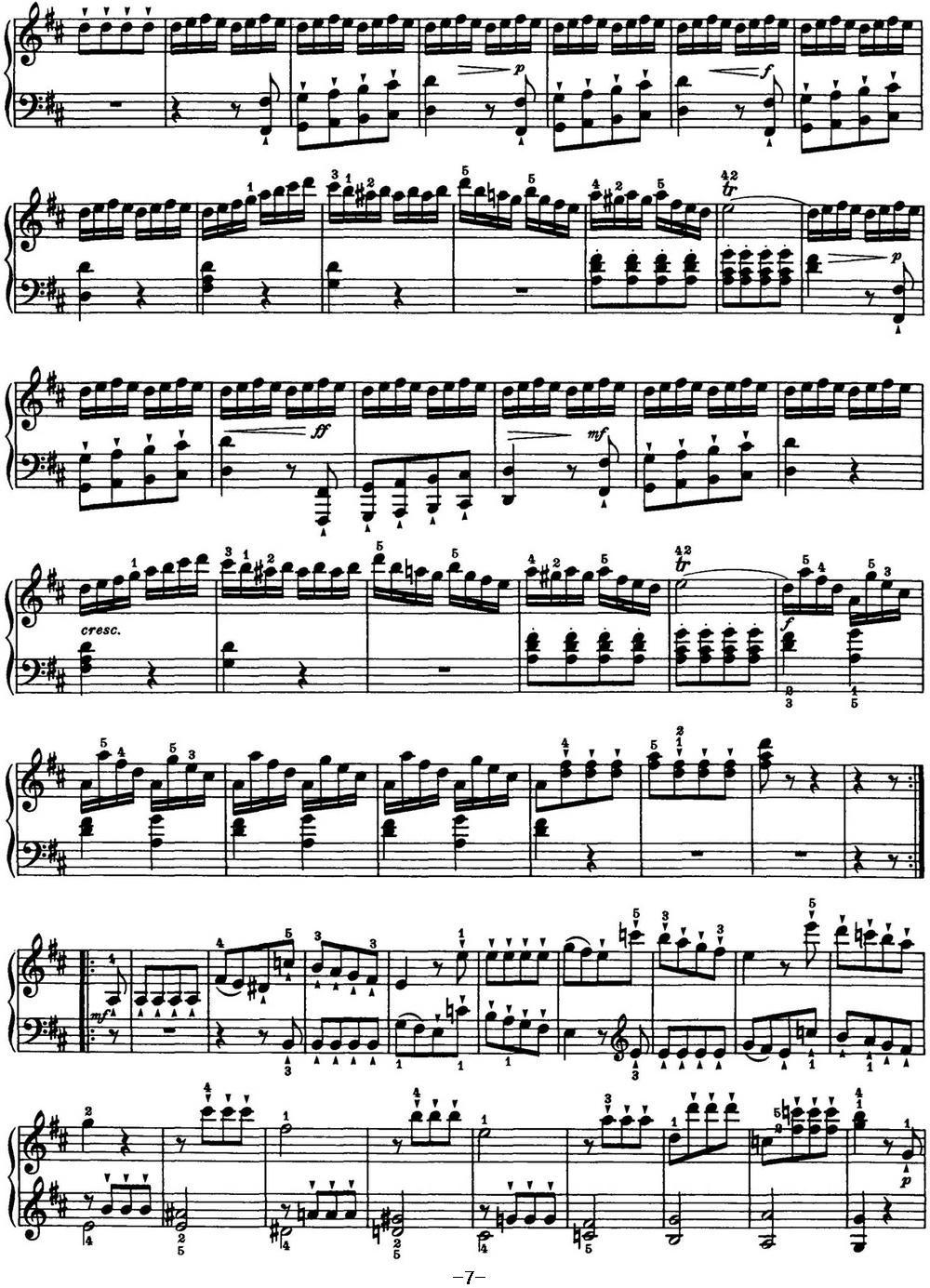 海顿 钢琴奏鸣曲 Hob XVI 32 in B minor钢琴曲谱（图7）