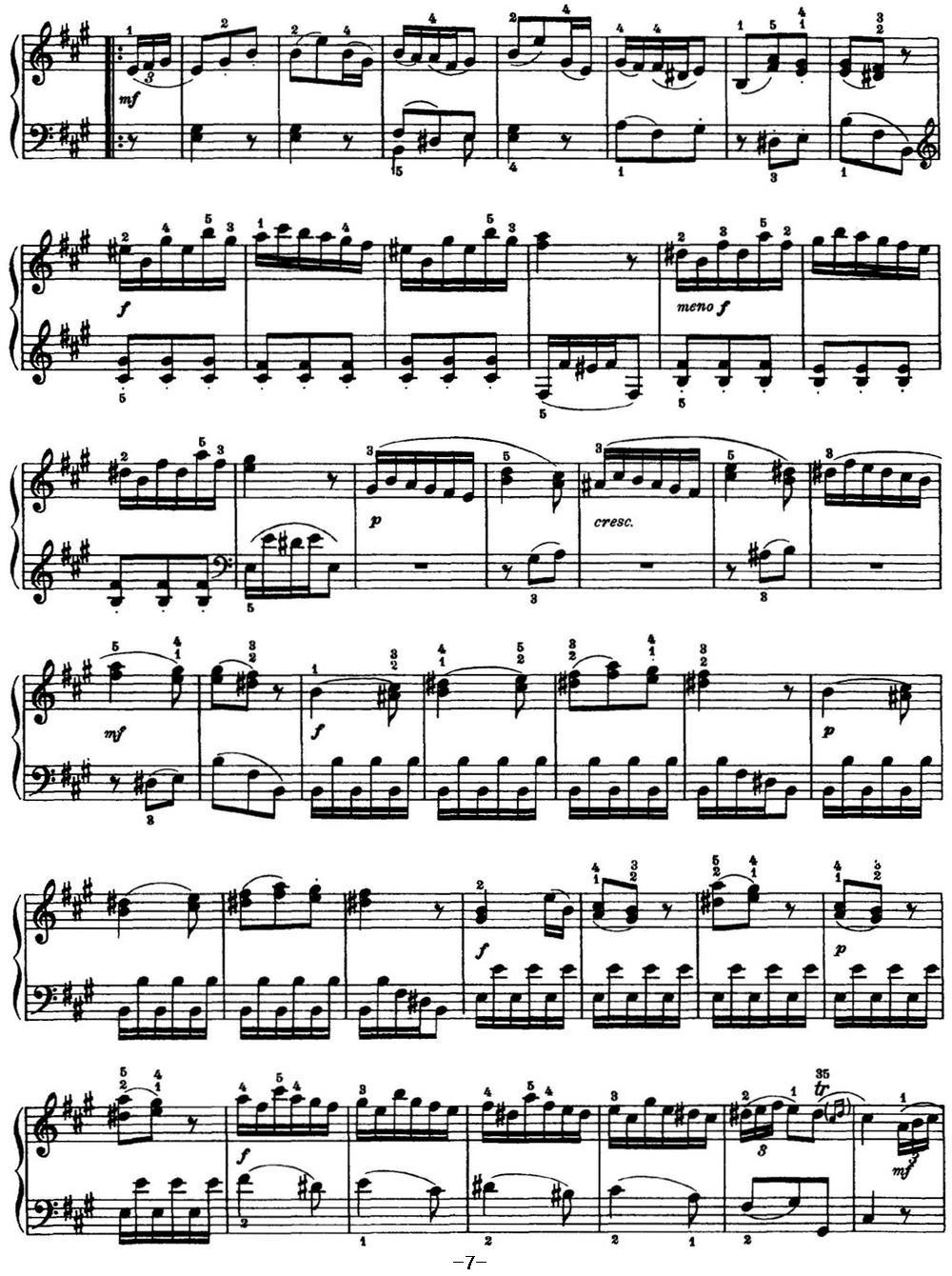 海顿 钢琴奏鸣曲 Hob XVI 5 Divertimento A major钢琴曲谱（图7）