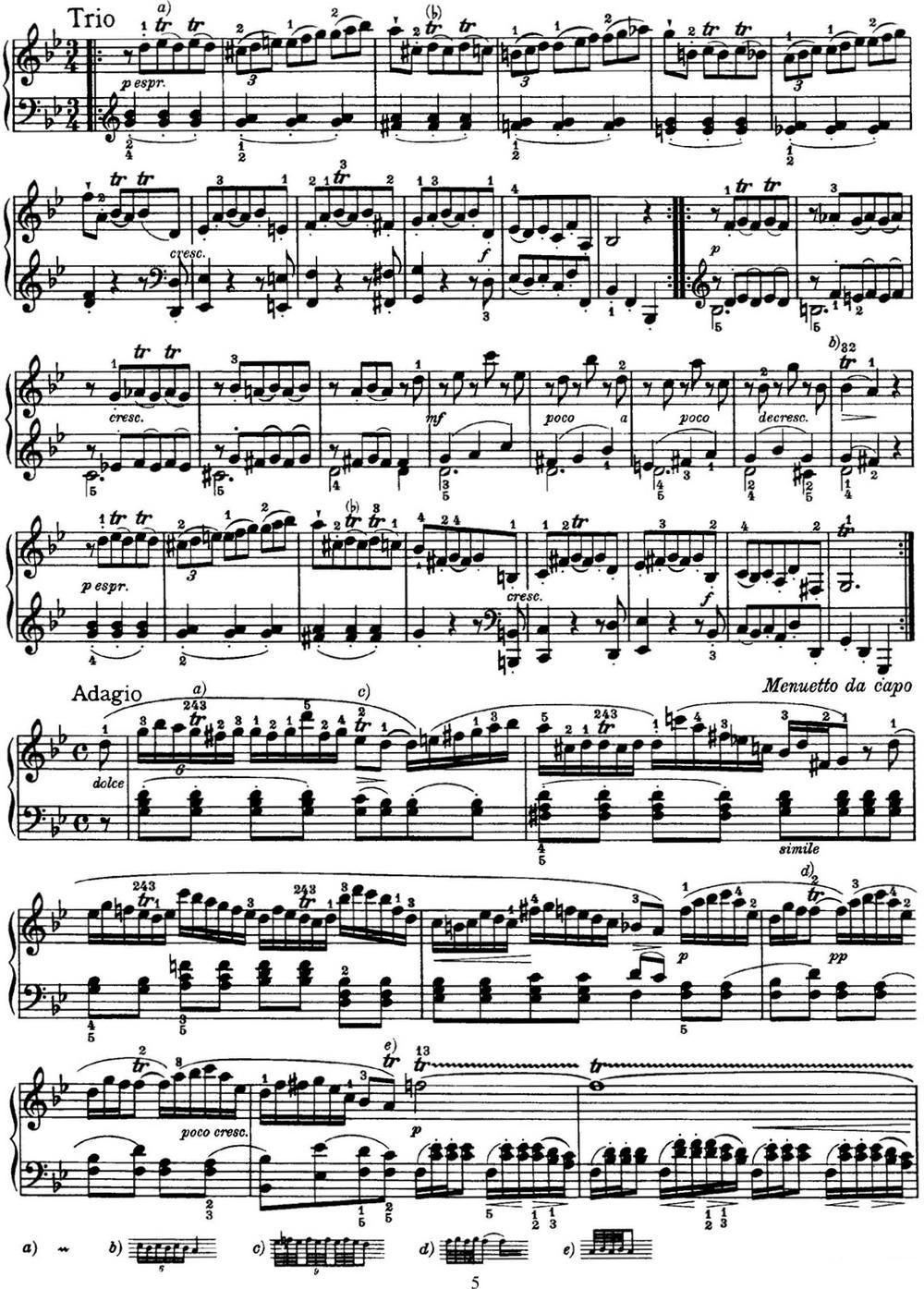 海顿 钢琴奏鸣曲 Hob XVI 6 Partita G major钢琴曲谱（图5）