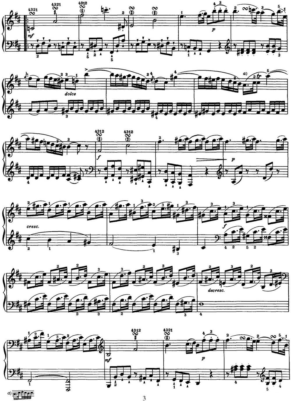 海顿 钢琴奏鸣曲 Hob XVI 32 in B minor钢琴曲谱（图3）