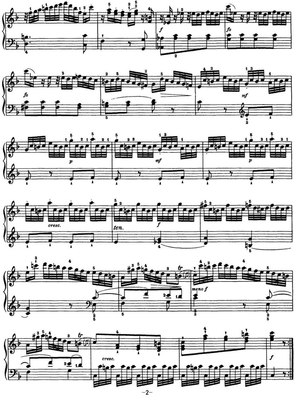 海顿 钢琴奏鸣曲 Hob XVI 23 in F major钢琴曲谱（图2）