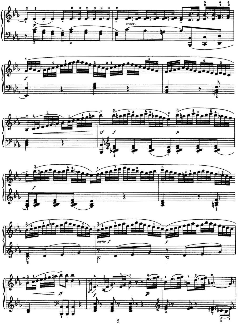 海顿 钢琴奏鸣曲 Hob XVI 38 in E-flat major钢琴曲谱（图5）