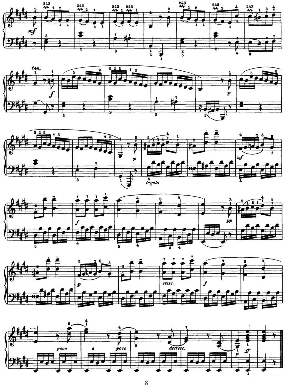 海顿 钢琴奏鸣曲 Hob XVI 31 in E major钢琴曲谱（图8）
