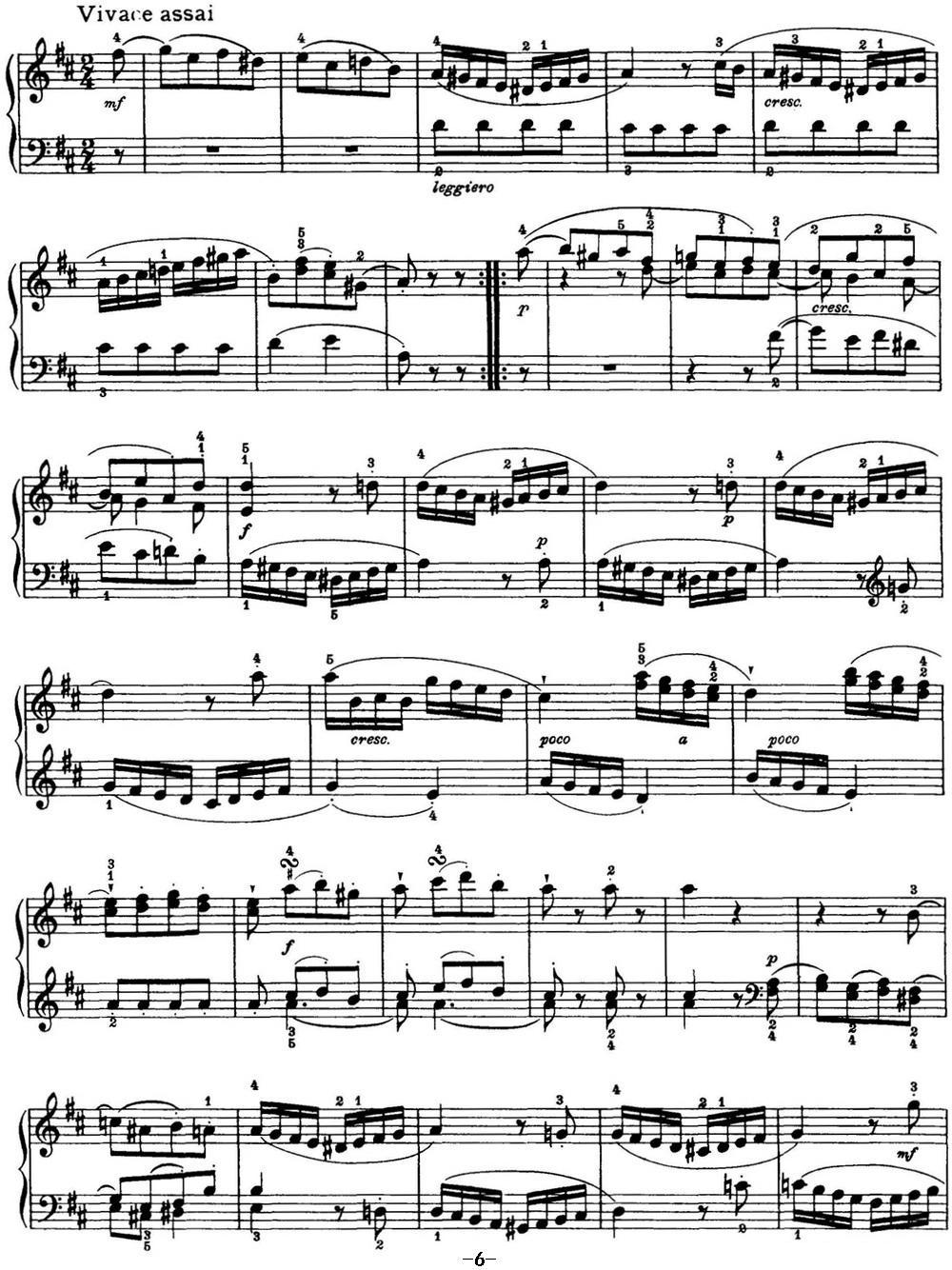 海顿 钢琴奏鸣曲 Hob XVI 42 in D major钢琴曲谱（图6）