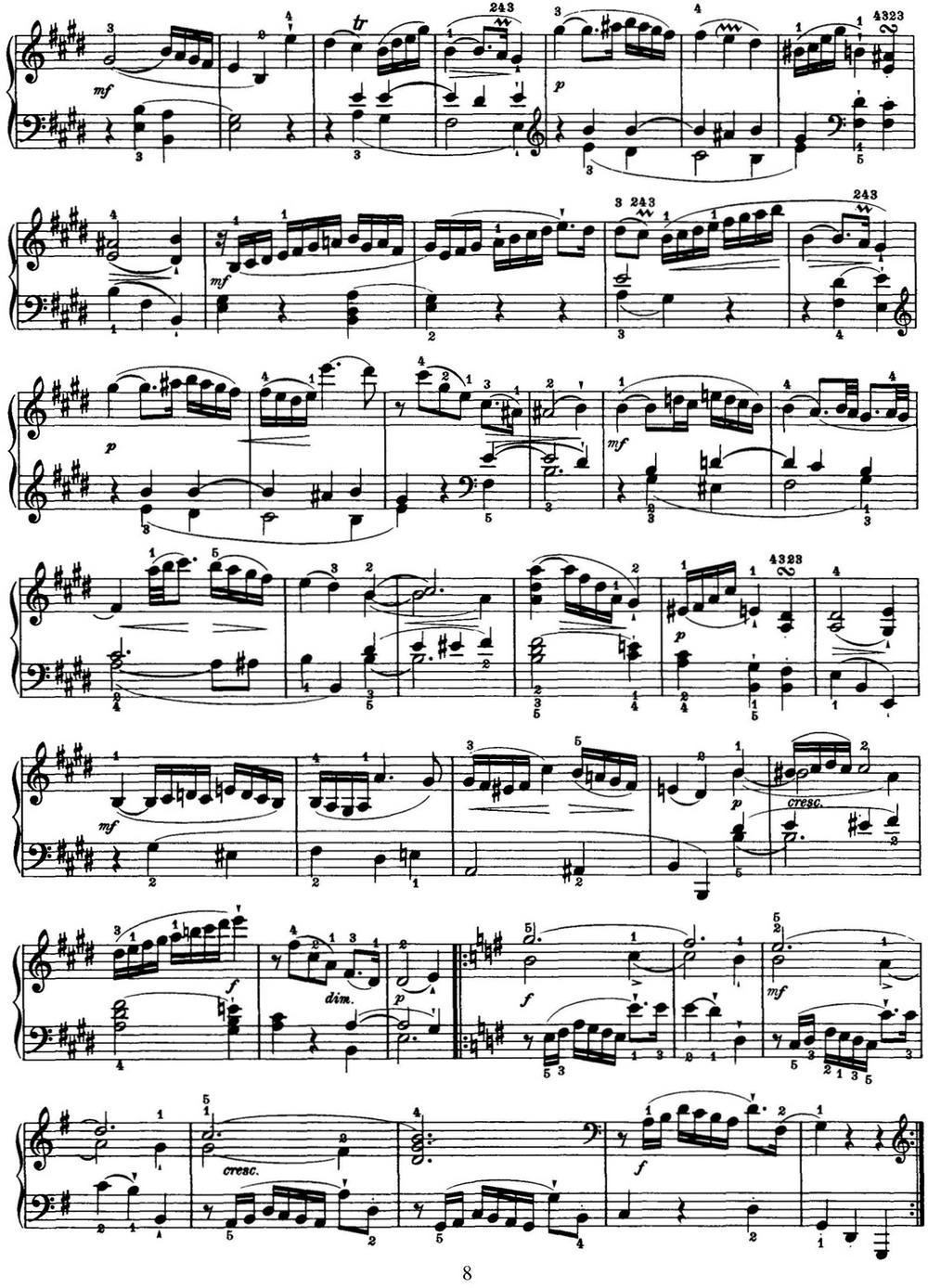 海顿 钢琴奏鸣曲 Hob XVI 22 in E major钢琴曲谱（图8）