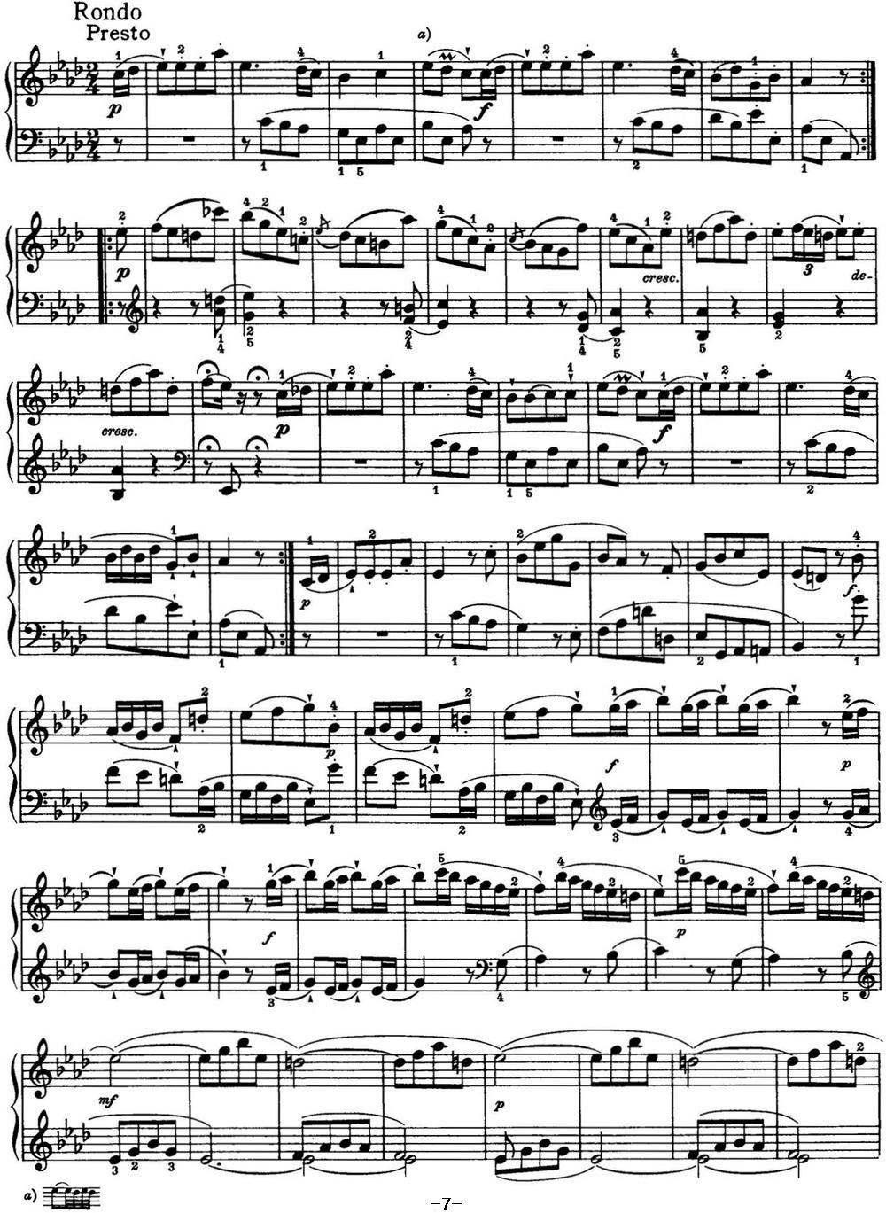 海顿 钢琴奏鸣曲 Hob XVI 43 in A-flat major钢琴曲谱（图7）