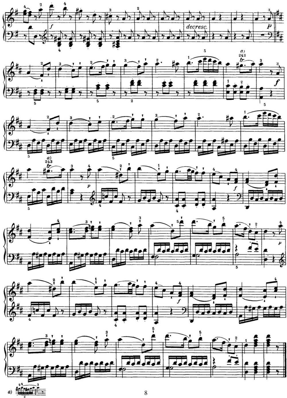 海顿 钢琴奏鸣曲 Hob XVI 37 in D major钢琴曲谱（图8）