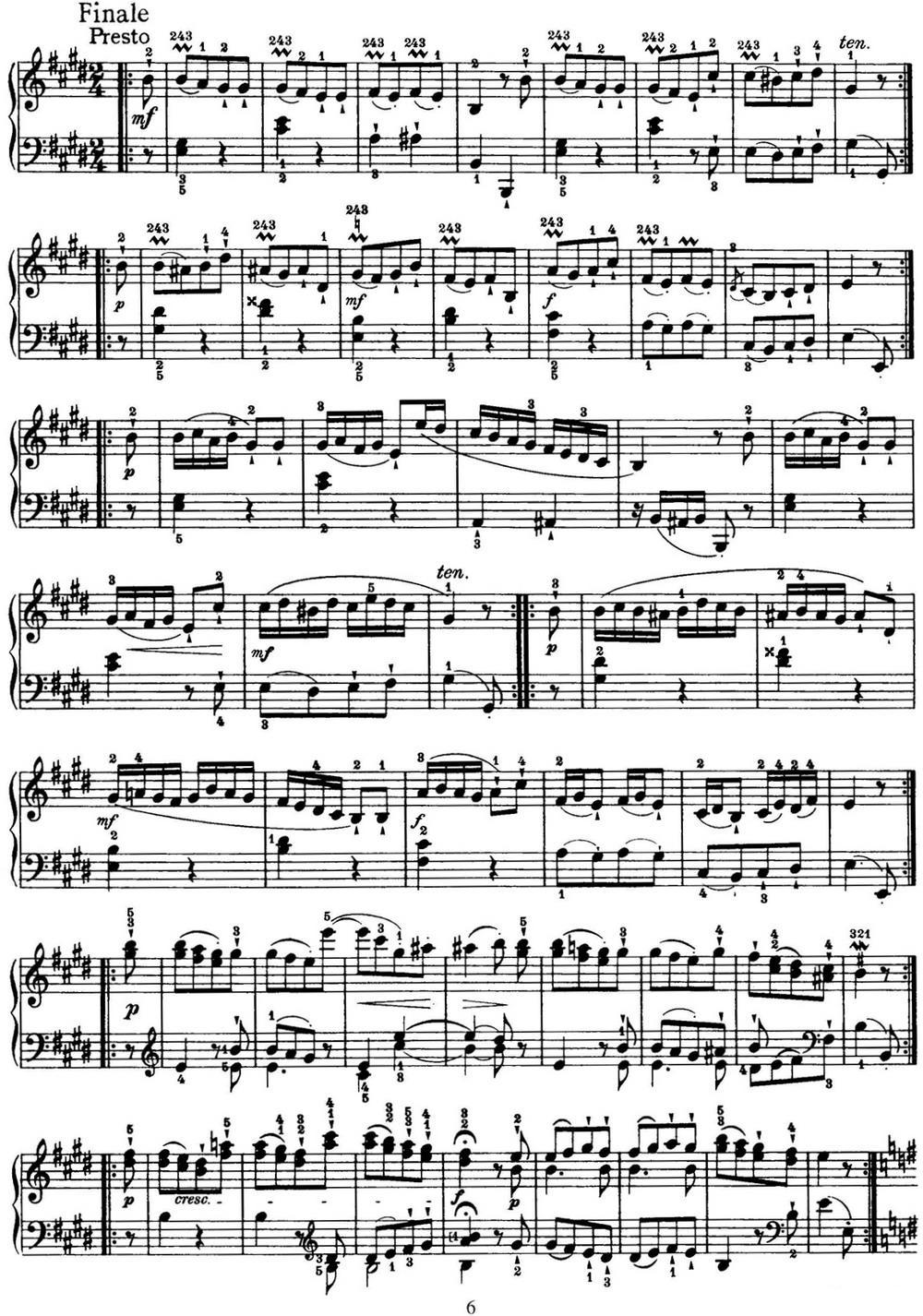 海顿 钢琴奏鸣曲 Hob XVI 31 in E major钢琴曲谱（图6）
