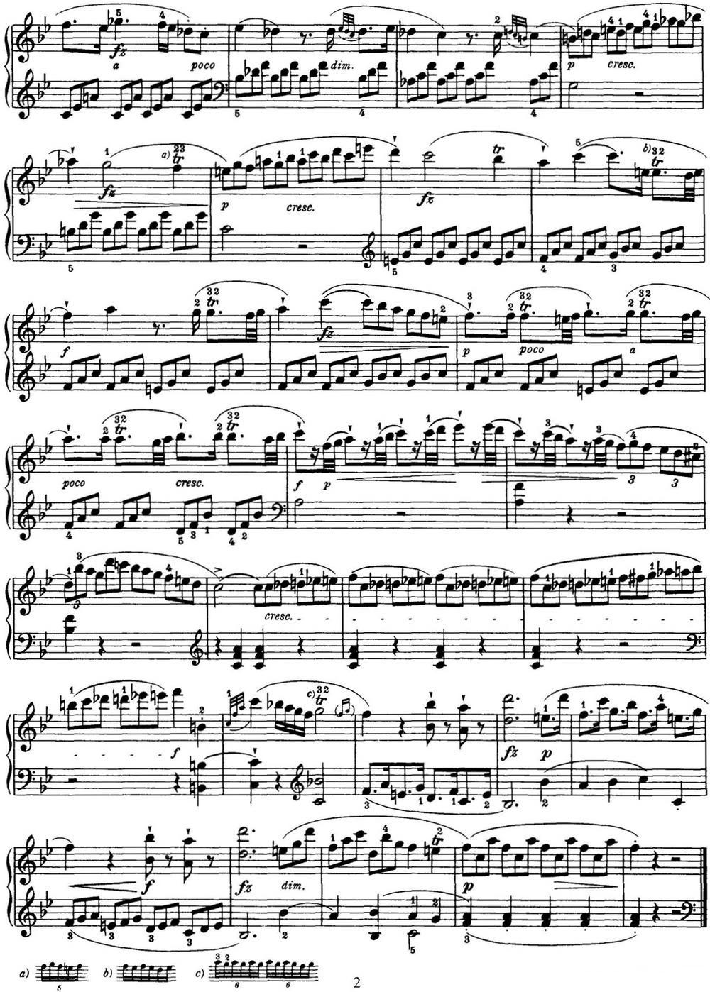 海顿 钢琴奏鸣曲 Hob XVI 41 in B-flat major钢琴曲谱（图2）
