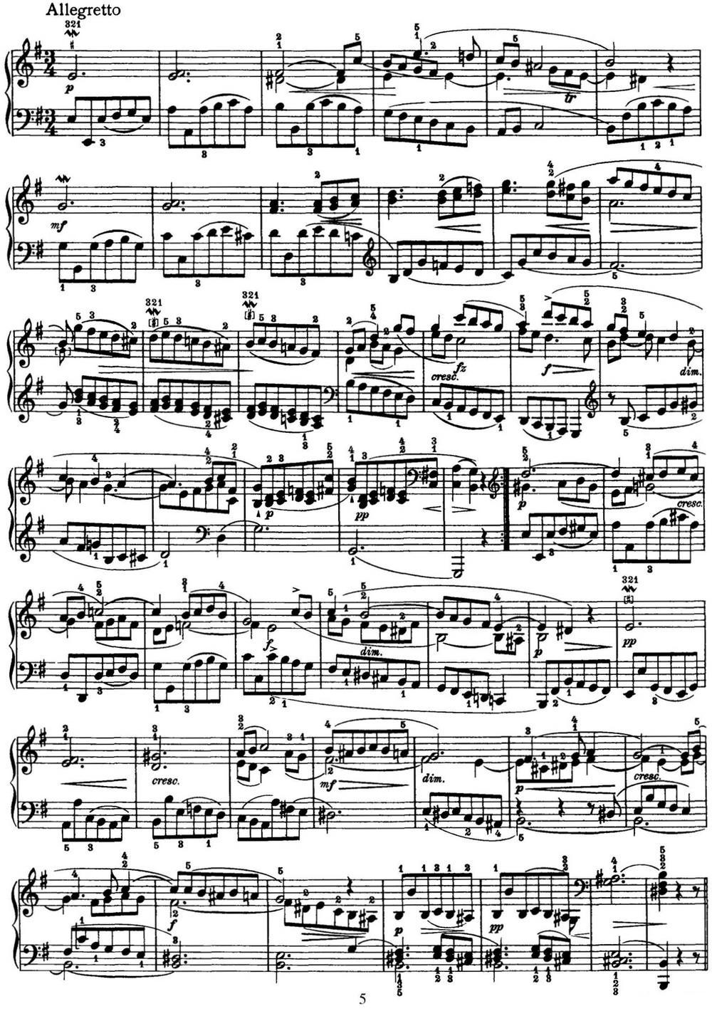 海顿 钢琴奏鸣曲 Hob XVI 31 in E major钢琴曲谱（图5）