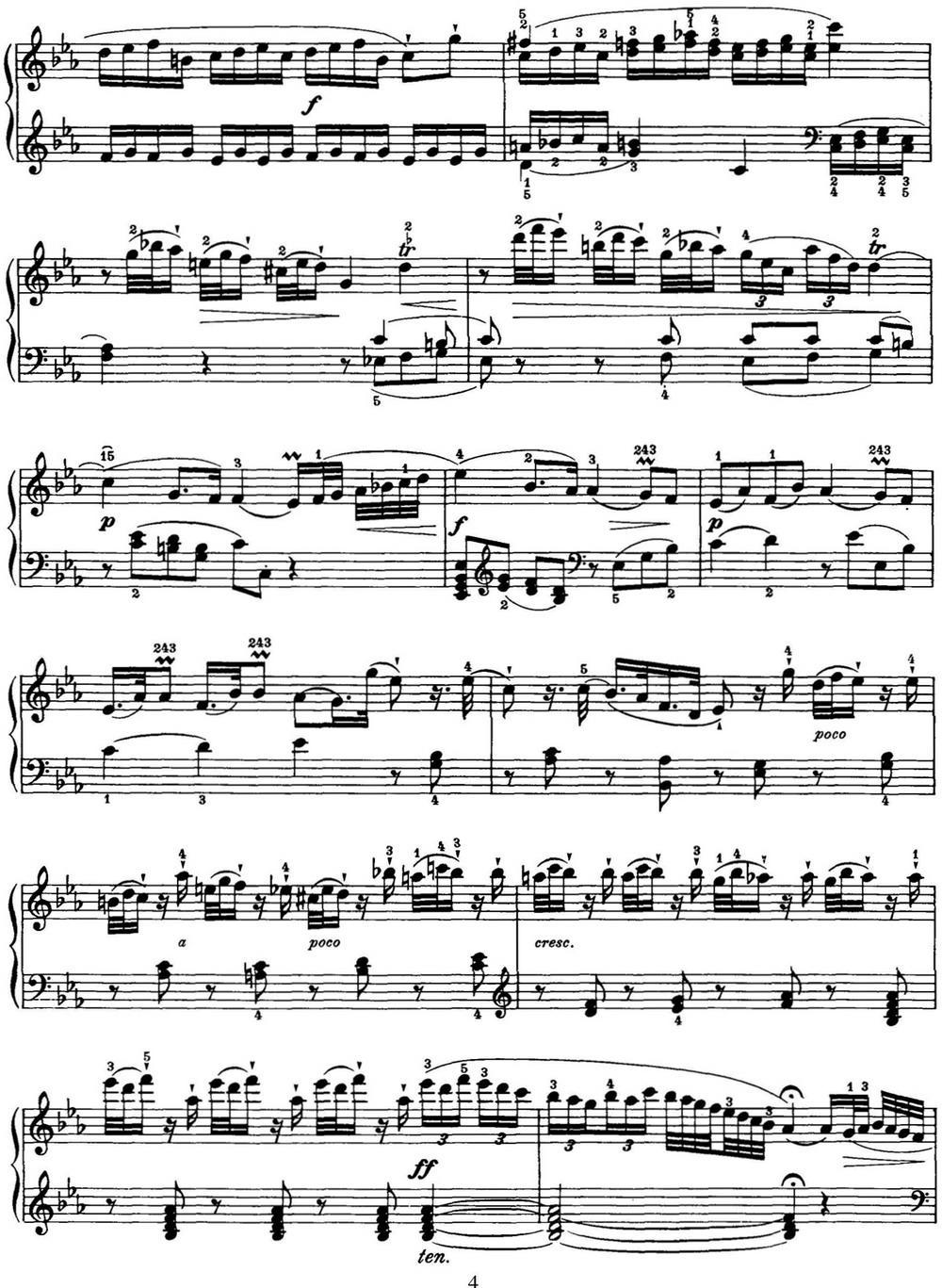 海顿 钢琴奏鸣曲 Hob XVI 38 in E-flat major钢琴曲谱（图4）