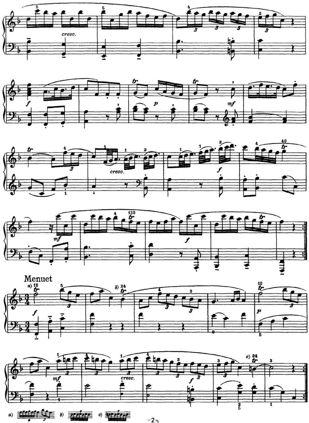 海顿 钢琴奏鸣曲 Hob XVI 9 Divertimento F major钢琴曲谱（图2）
