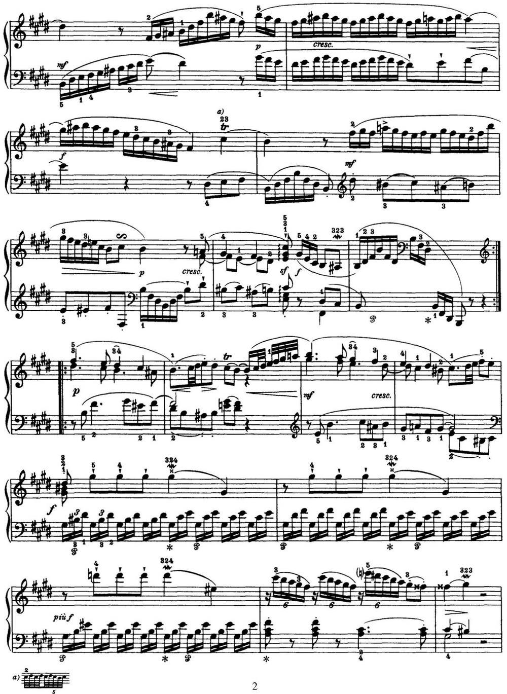 海顿 钢琴奏鸣曲 Hob XVI 31 in E major钢琴曲谱（图2）