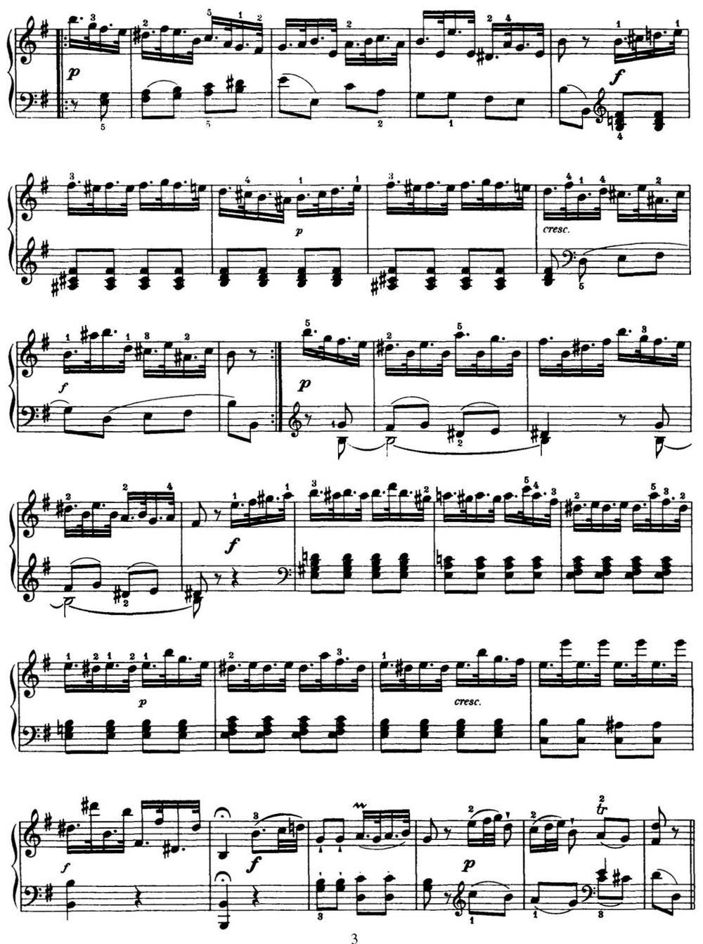 海顿 钢琴奏鸣曲 Hob XVI 39 in G major钢琴曲谱（图3）