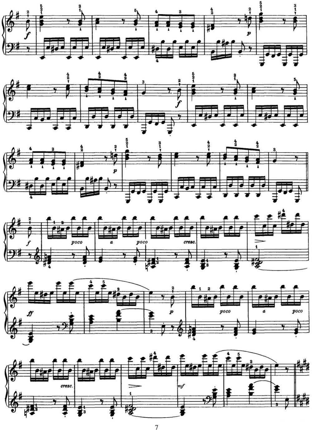 海顿 钢琴奏鸣曲 Hob XVI 31 in E major钢琴曲谱（图7）