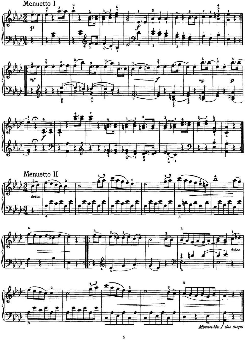 海顿 钢琴奏鸣曲 Hob XVI 43 in A-flat major钢琴曲谱（图6）