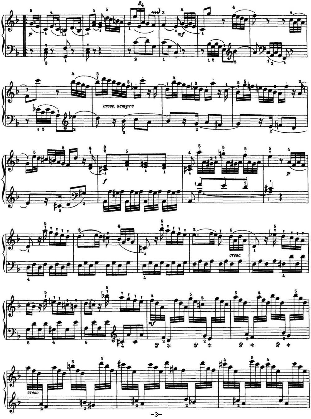 海顿 钢琴奏鸣曲 Hob XVI 23 in F major钢琴曲谱（图3）