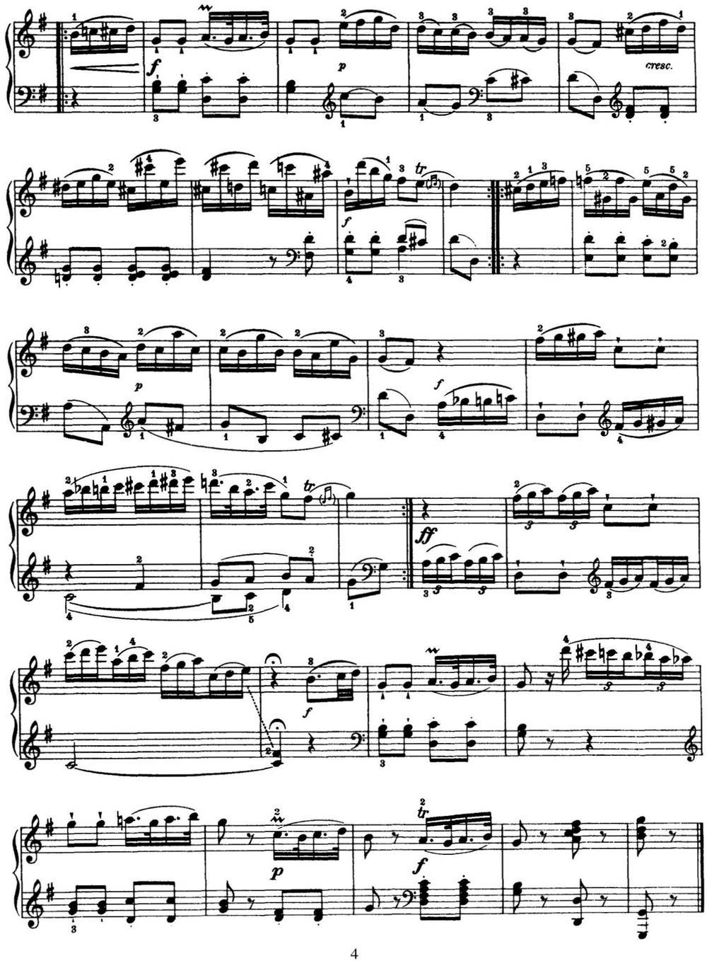 海顿 钢琴奏鸣曲 Hob XVI 39 in G major钢琴曲谱（图4）