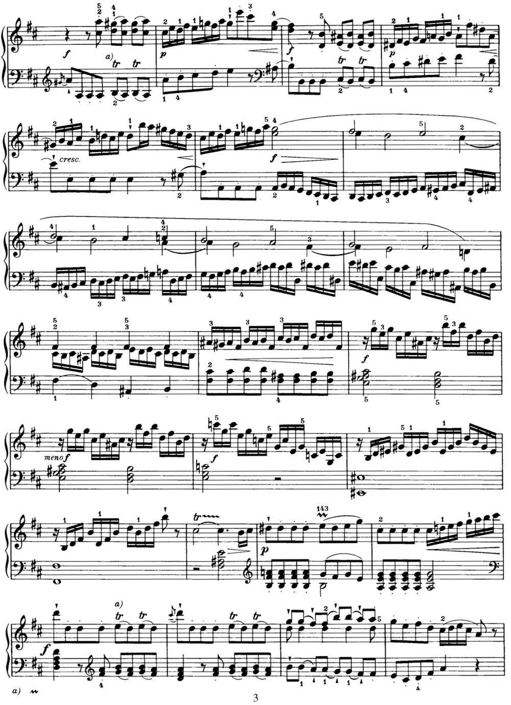 海顿 钢琴奏鸣曲 Hob XVI 37 in D major钢琴曲谱（图3）