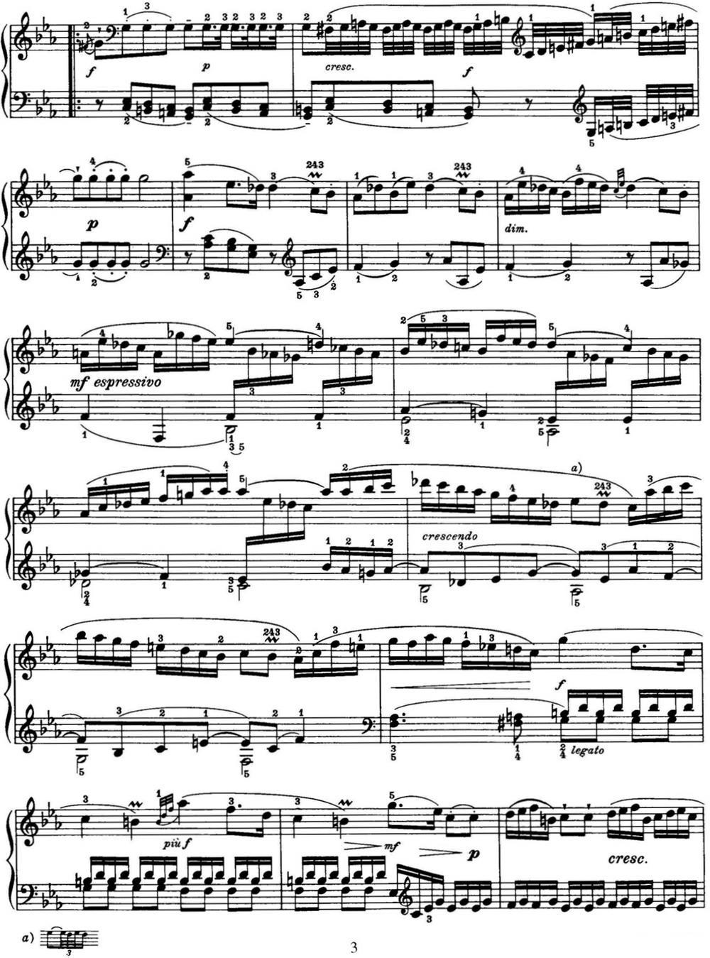 海顿 钢琴奏鸣曲 Hob XVI 38 in E-flat major钢琴曲谱（图3）