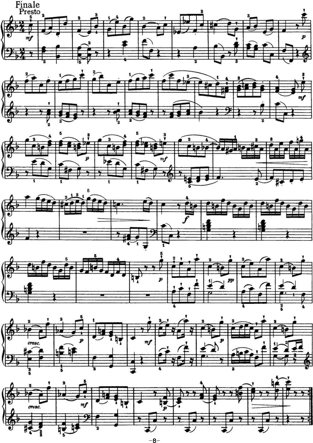 海顿 钢琴奏鸣曲 Hob XVI 23 in F major钢琴曲谱（图8）