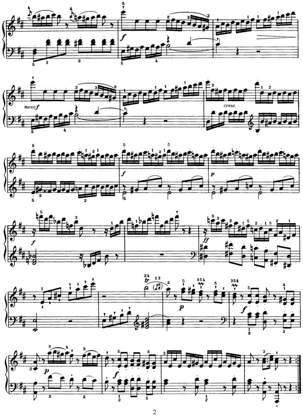 海顿 钢琴奏鸣曲 Hob XVI 37 in D major钢琴曲谱（图2）