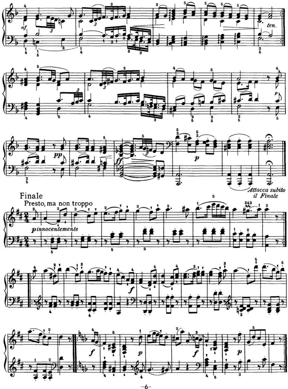 海顿 钢琴奏鸣曲 Hob XVI 37 in D major钢琴曲谱（图6）