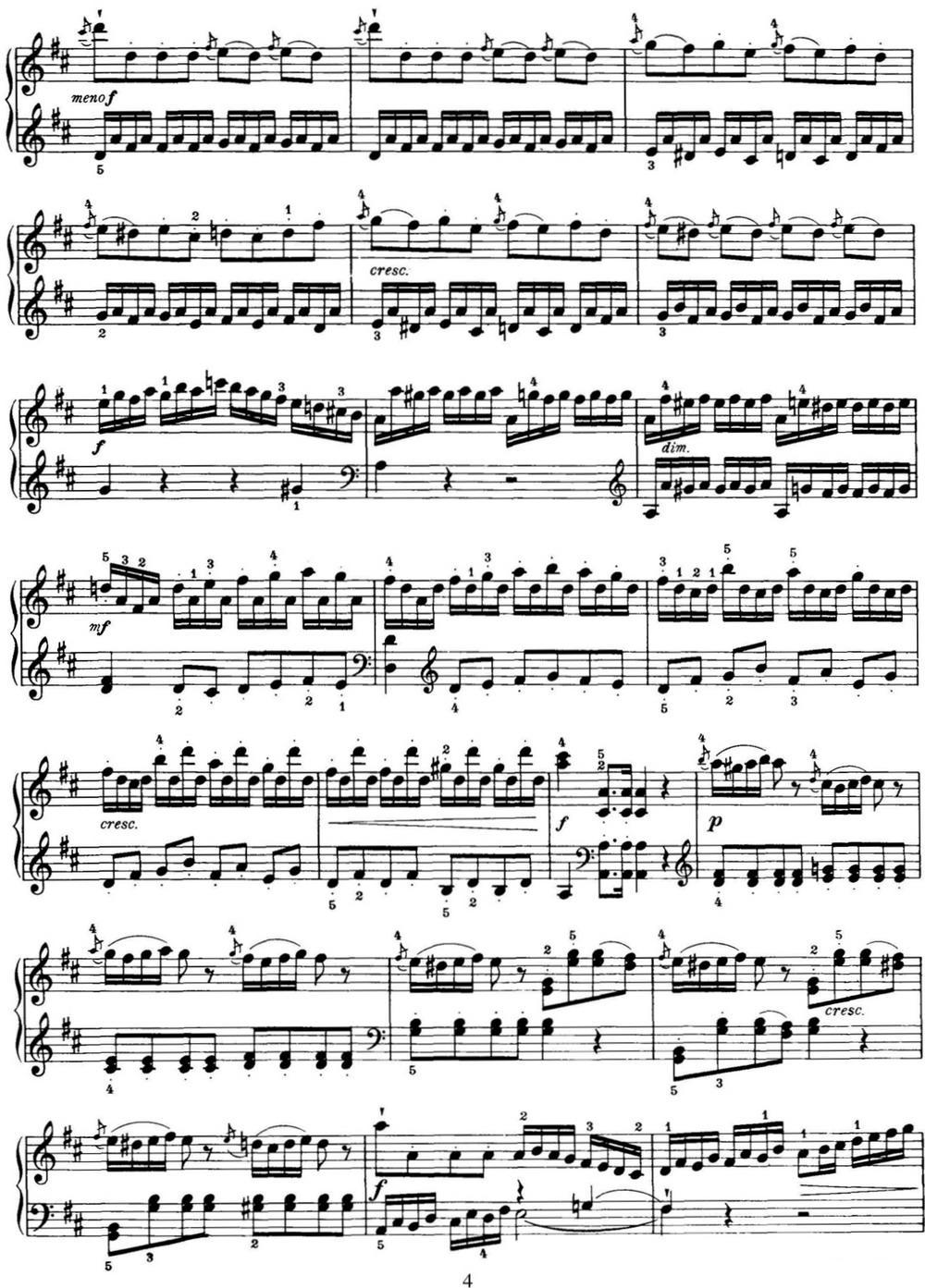 海顿 钢琴奏鸣曲 Hob XVI 37 in D major钢琴曲谱（图4）