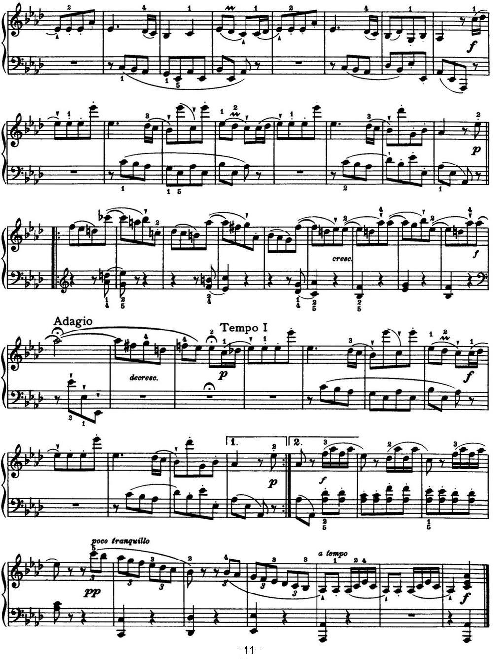 海顿 钢琴奏鸣曲 Hob XVI 43 in A-flat major钢琴曲谱（图11）