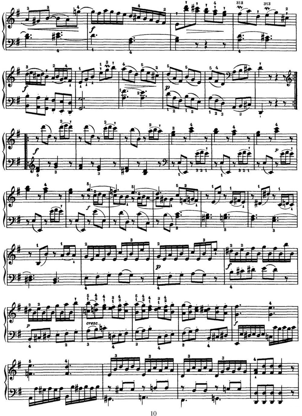 海顿 钢琴奏鸣曲 Hob XVI 39 in G major钢琴曲谱（图10）