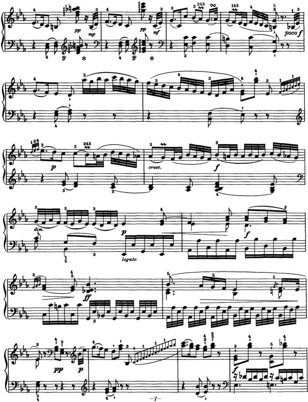 海顿 钢琴奏鸣曲 Hob XVI 38 in E-flat major钢琴曲谱（图7）