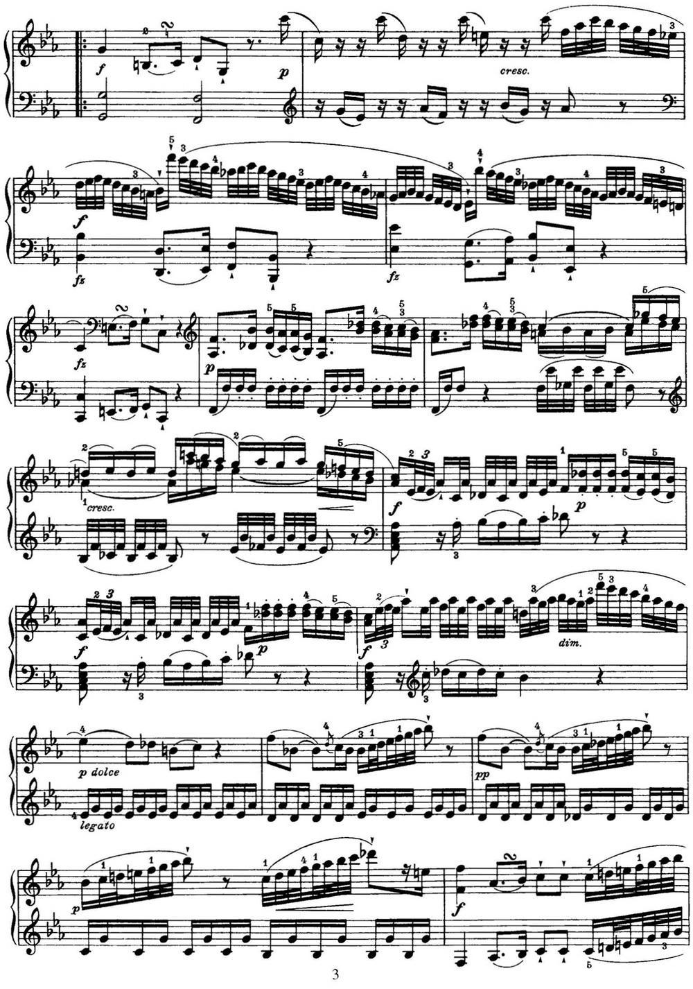海顿 钢琴奏鸣曲 Hob XVI 25 in E-flat major钢琴曲谱（图3）