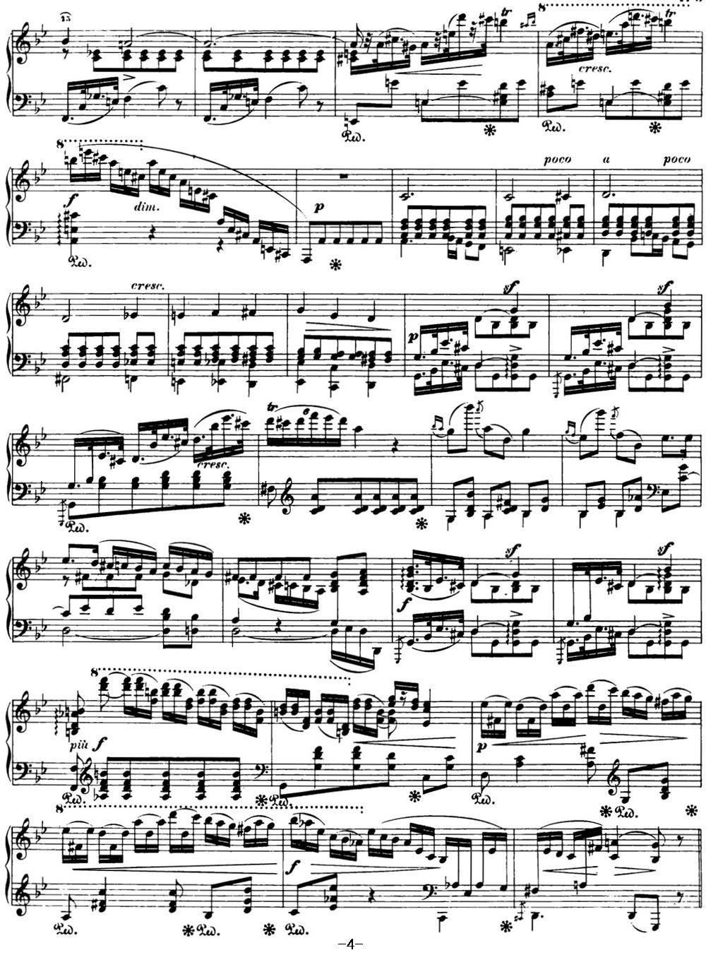 肖邦 波兰舞曲 Op.posth.71 No.2 降B大调钢琴曲谱（图4）
