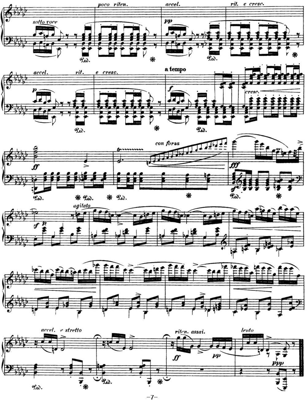 肖邦 波兰舞曲 Op.26 No.2 降e小调 Polonaise钢琴曲谱（图7）