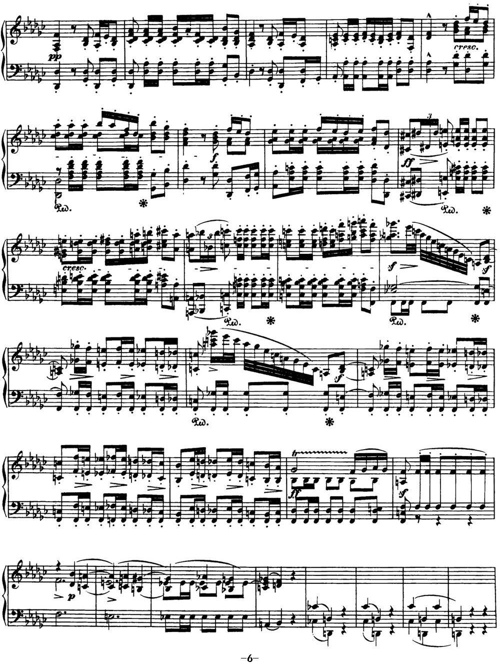 肖邦 波兰舞曲 Op.26 No.2 降e小调 Polonaise钢琴曲谱（图6）
