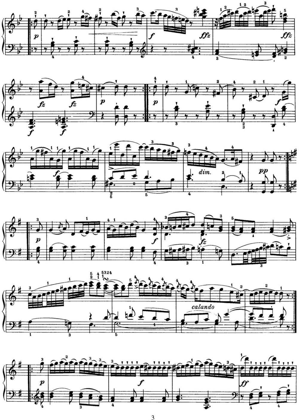 海顿 钢琴奏鸣曲 Hob XVI 40 in G major钢琴曲谱（图3）