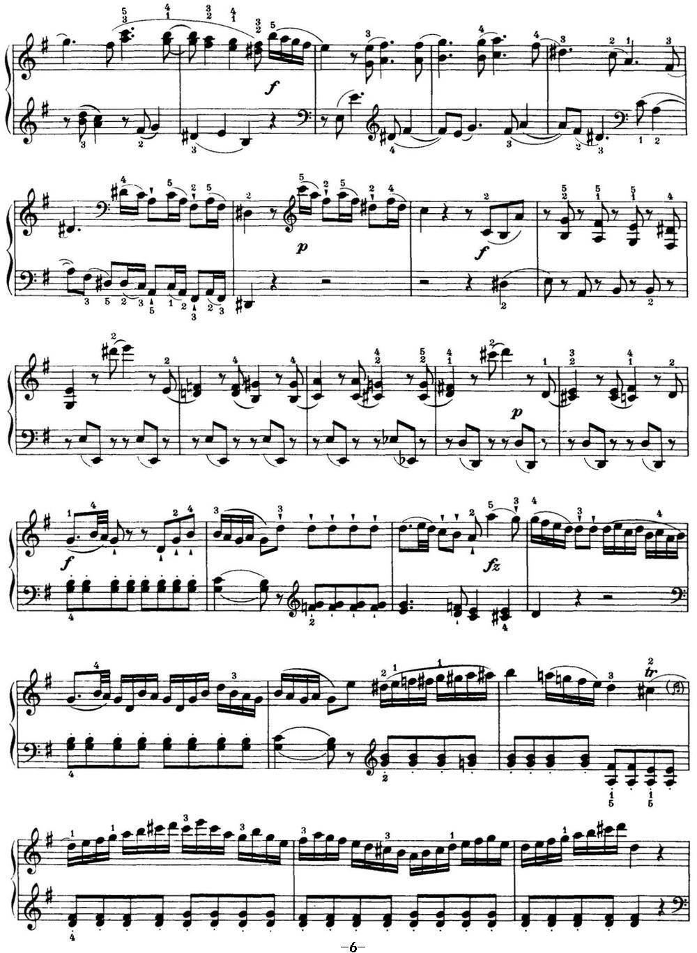 海顿 钢琴奏鸣曲 Hob XVI 40 in G major钢琴曲谱（图6）