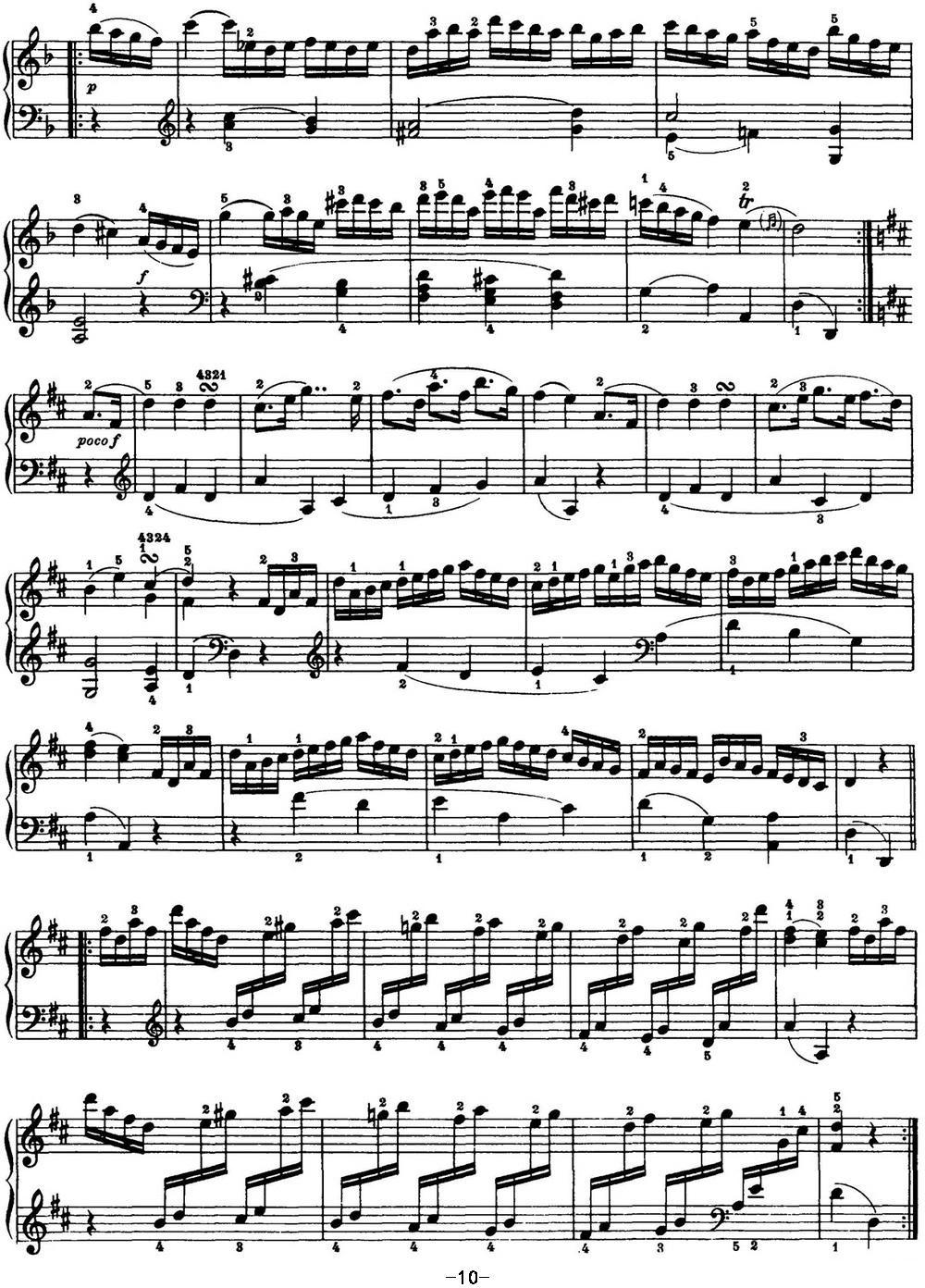 海顿 钢琴奏鸣曲 Hob XVI 33 in D major钢琴曲谱（图10）