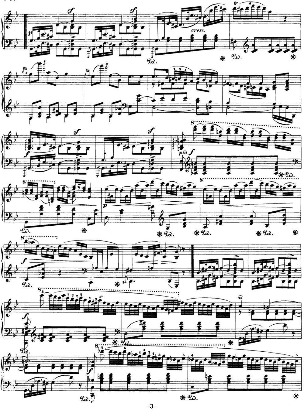 肖邦 波兰舞曲 Op.posth.71 No.2 降B大调钢琴曲谱（图3）