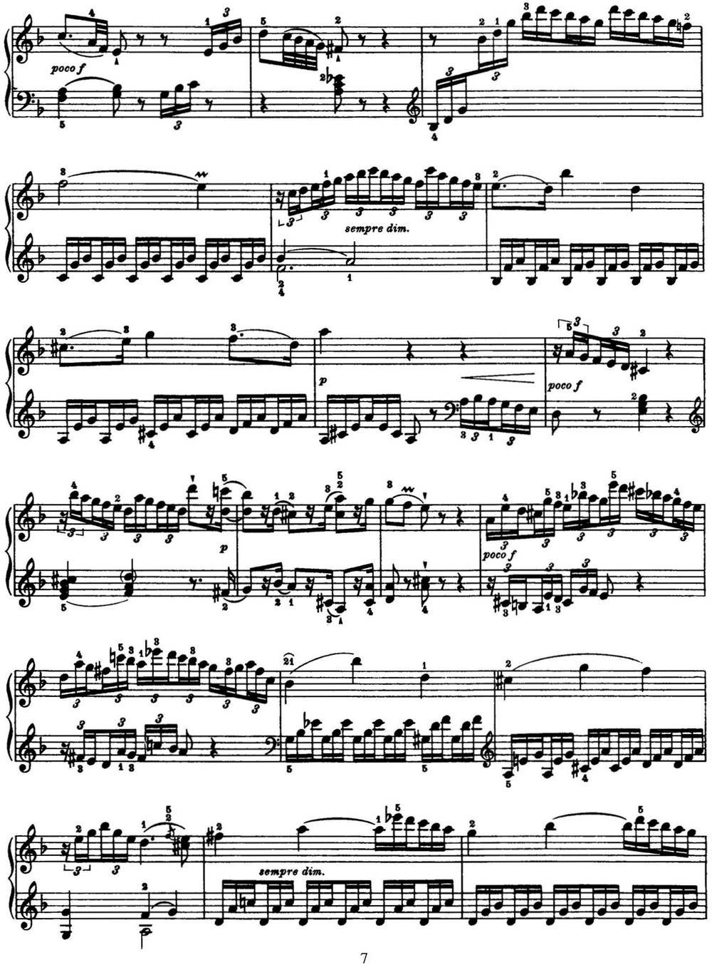 海顿 钢琴奏鸣曲 Hob XVI 33 in D major钢琴曲谱（图7）