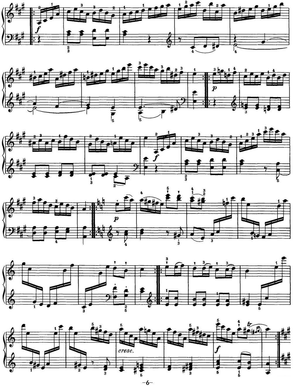 海顿 钢琴奏鸣曲 Hob XVI 36 in C-sharp minor钢琴曲谱（图6）