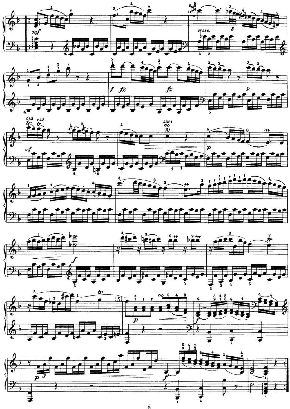 海顿 钢琴奏鸣曲 Hob XVI 35 in C major钢琴曲谱（图8）