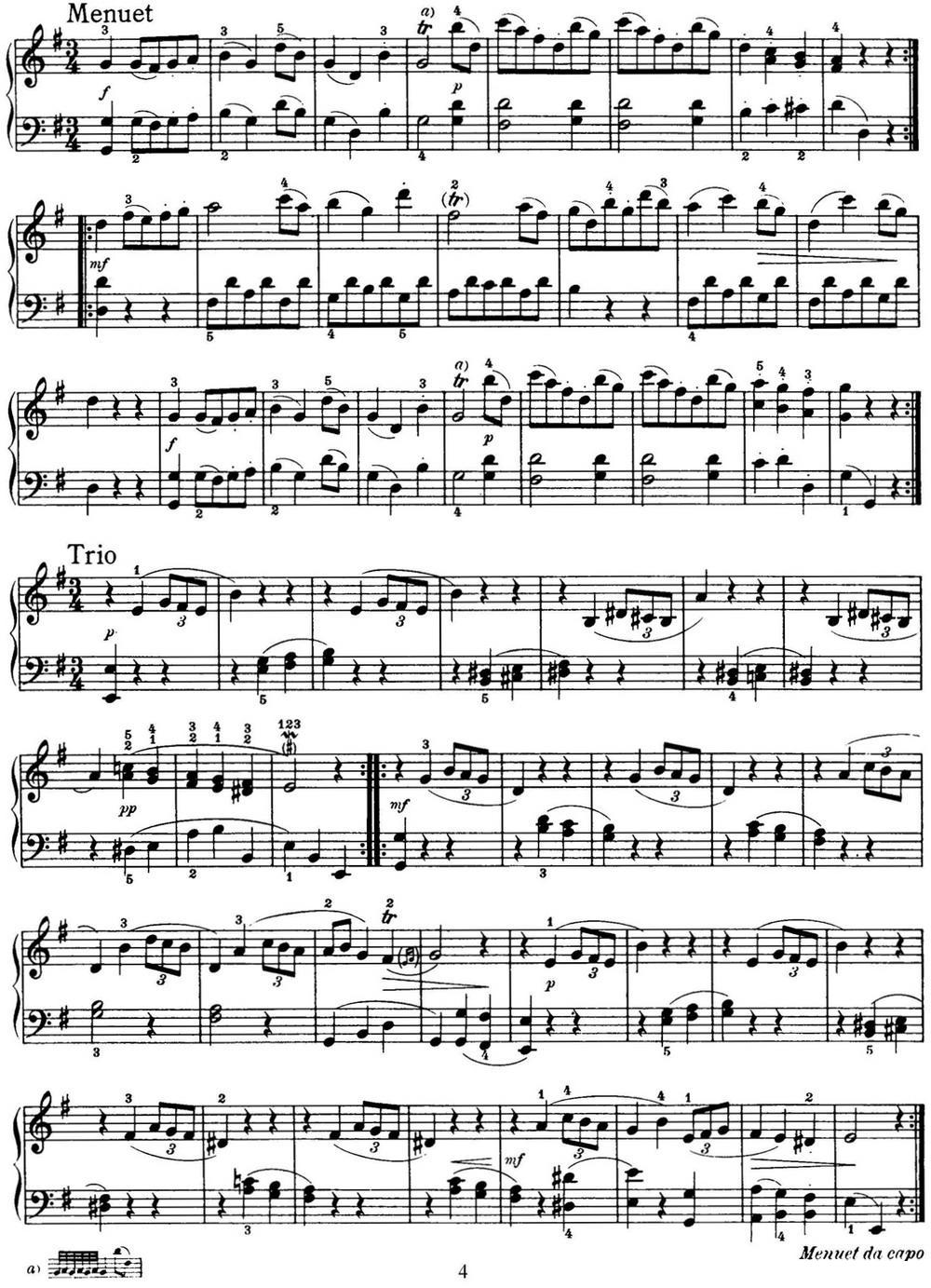 海顿 钢琴奏鸣曲 Hob XVI 11 Divertimento G major钢琴曲谱（图4）