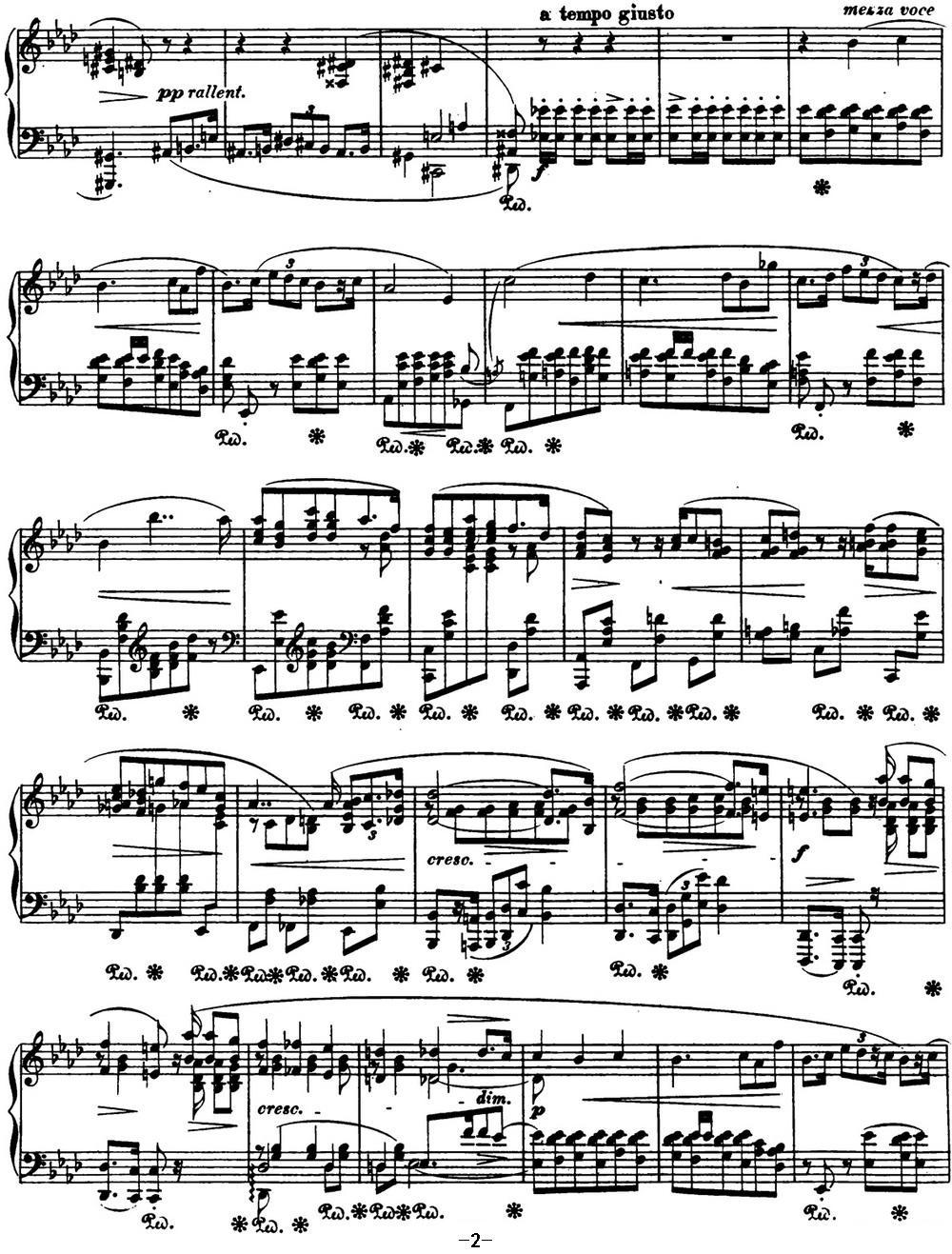 肖邦 幻想波兰舞曲 Op.61 降A大调 Polonaise钢琴曲谱（图2）