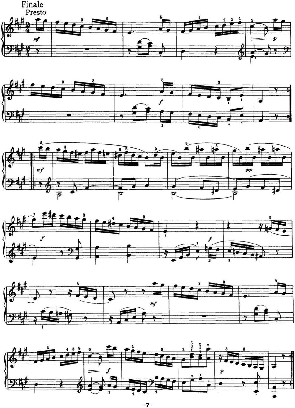 海顿 钢琴奏鸣曲 Hob XVI 26 in A major钢琴曲谱（图7）