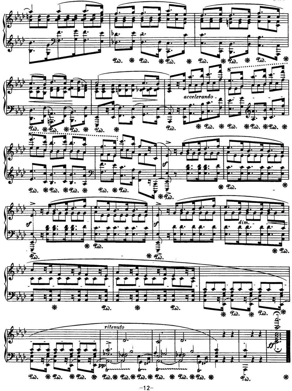 肖邦 幻想波兰舞曲 Op.61 降A大调 Polonaise钢琴曲谱（图12）