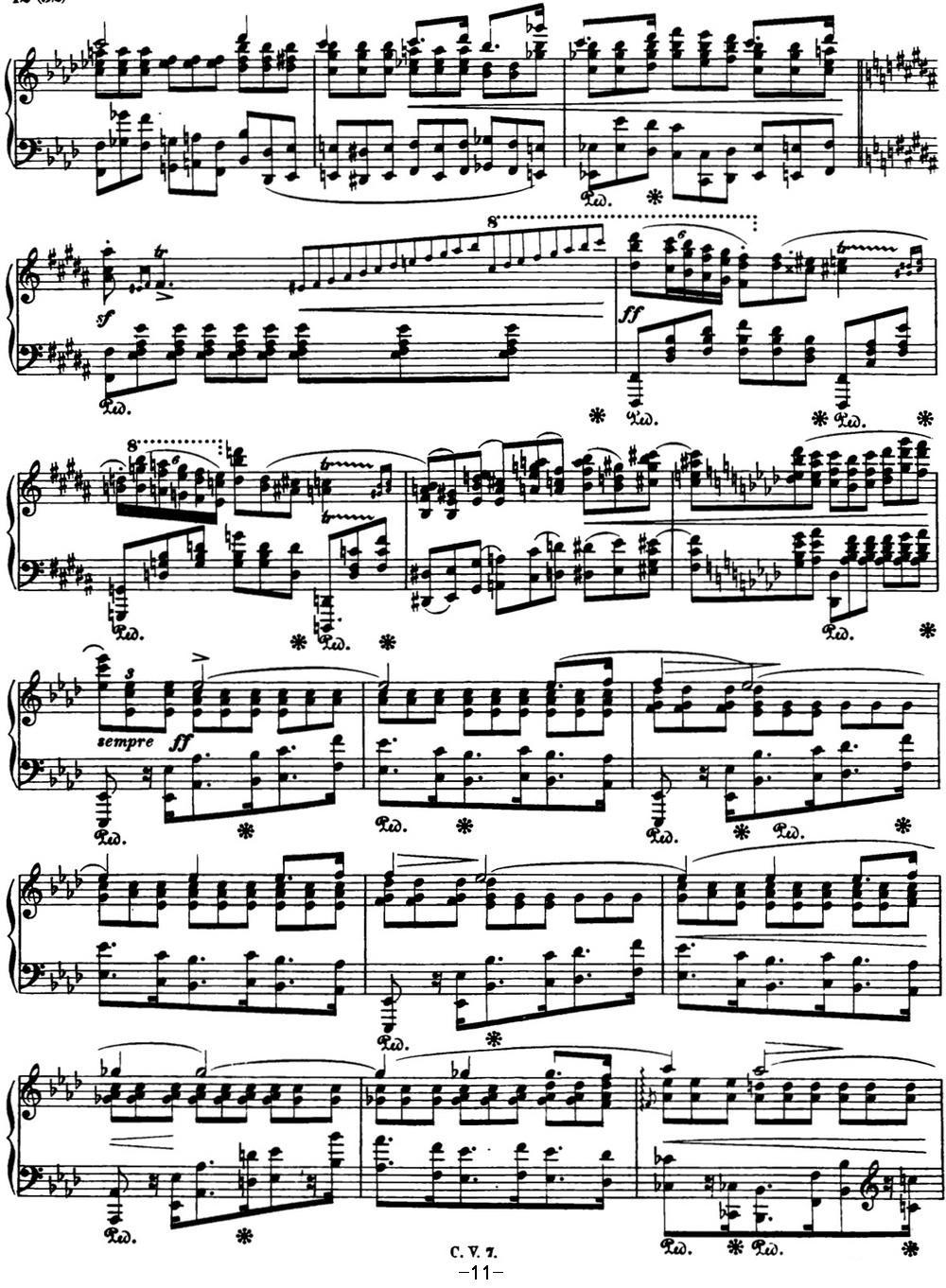 肖邦 幻想波兰舞曲 Op.61 降A大调 Polonaise钢琴曲谱（图11）