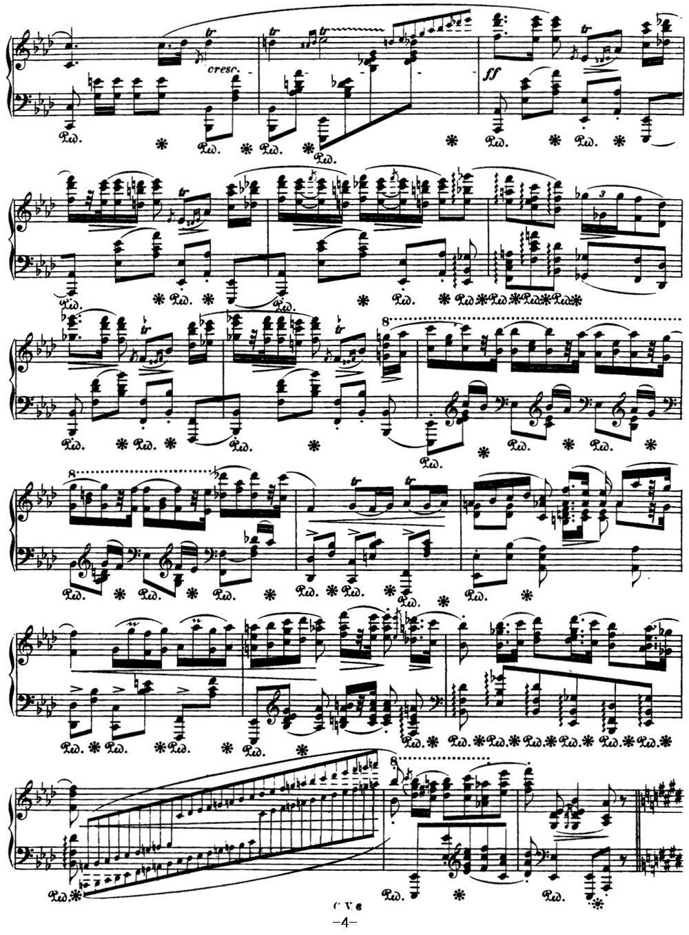 肖邦 波兰舞曲 英雄 Op.53 降A大调 Polonaise钢琴曲谱（图4）