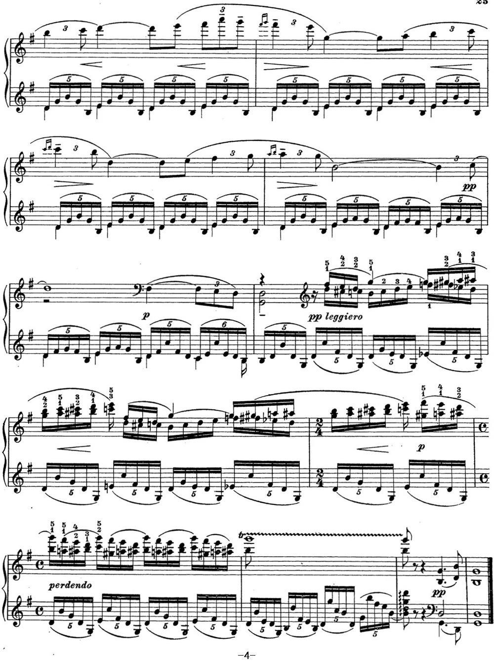拉赫玛尼诺夫 钢琴前奏曲16 G大调 Op.32 No.5钢琴曲谱（图4）